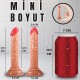 UNIQUE Realistik Dokuda Mini Dildo Vantuzlu Gerçekçi Yapay Penis 14 CM