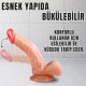 UNIQUE Realistik Dokuda Kavisli Dildo Vantuzlu Gerçekçi Yapay Penis 15 CM