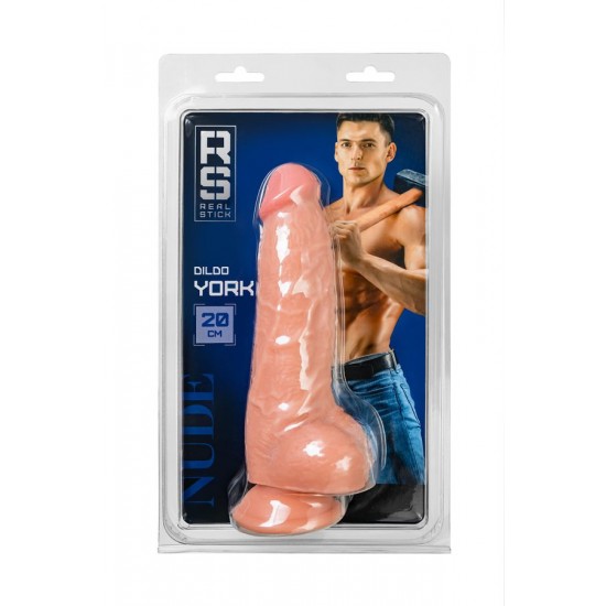 RealStick Nude York, PVC, et, 20 cm gerçekçi yapay penis