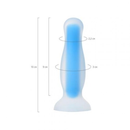 Beyond Kyle Glow Gece Parlayan Anal Plug , Silikon, Şeffaf, 10 cm