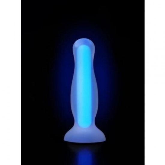 Beyond Kyle Glow Gece Parlayan Anal Plug , Silikon, Şeffaf, 10 cm