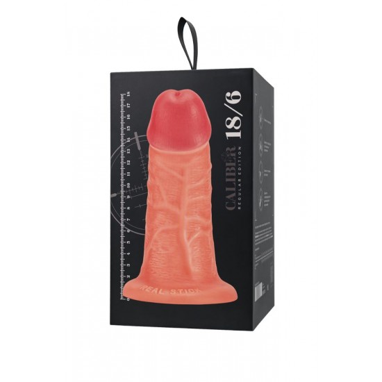 Gerçekçi yapay penis, RealStick CALIBER, 18 cm, Ø6