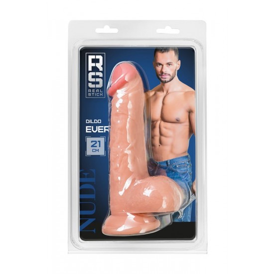 RealStick Çıplak Hiç Gerçekçi Yapay Penis, PVC, et, 21 cm