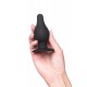 Erotist Spade Anal Plug, M , Silekspan, siyah, 10 cm