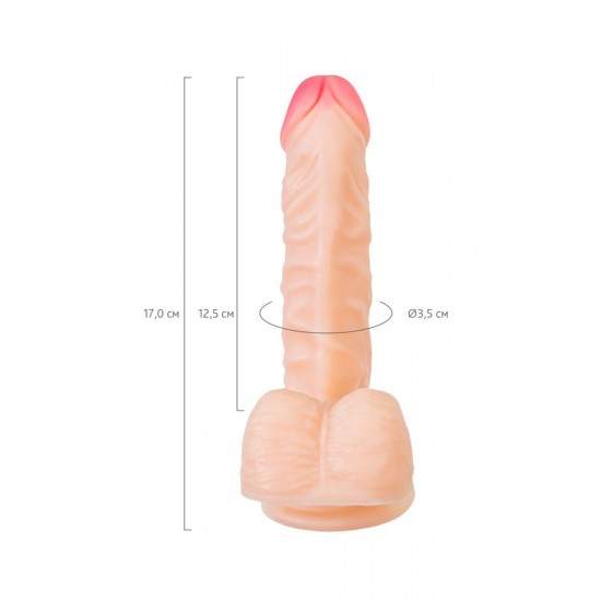 RealStick Nude Shaw, PVC, Et, 17 cm Gerçekçi yapay Penis