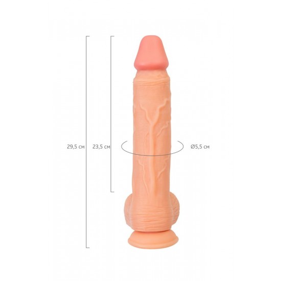 RealStick Çıplak Vahşi, PVC, Et, 29,5 cm Gerçekçi yapay Penis