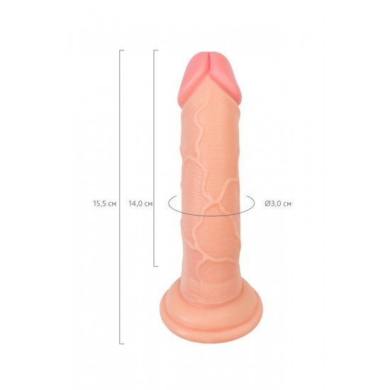 RealStick Çıplak Gib Gerçekçi Yapay Penis, PVC, Et, 15,5 cm