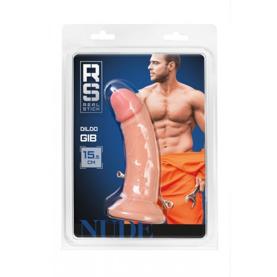 RealStick Çıplak Gib Gerçekçi Yapay Penis, PVC, Et, 15,5 cm