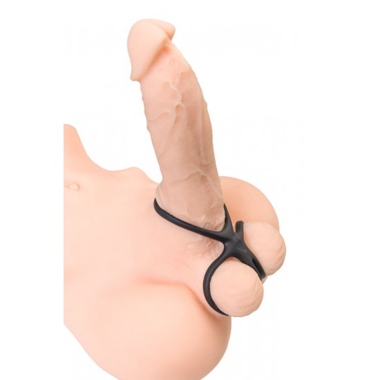 A-Toys by TOYFA KRAKEN Üçlü Penis Halkası, Silikon, Siyah, 10 cm