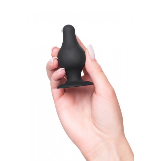 Erotist Spade Anal Plug, S, Silekspan, siyah, 8 cm