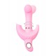 Klitoral uyarıcılı vibratör JOS Twistme, silikon, pembe, 19,5 cm