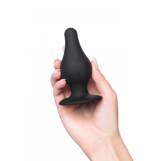 Erotist Spade Anal Plug, L , Silekspan, siyah, 11 cm