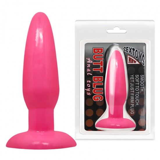 Smooth 14 Cm Vantuzlu Anal Plug Anal Tıkaç Tıpa Pembe Anal Dildo