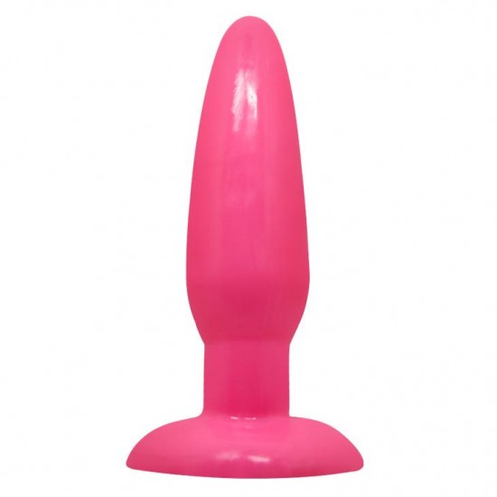 Smooth 14 Cm Vantuzlu Anal Plug Anal Tıkaç Tıpa Pembe Anal Dildo