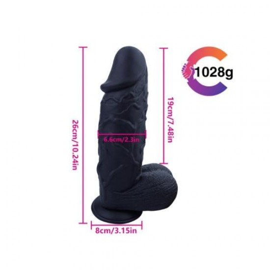 Noctis 26cm Siyah Realistik Dildo